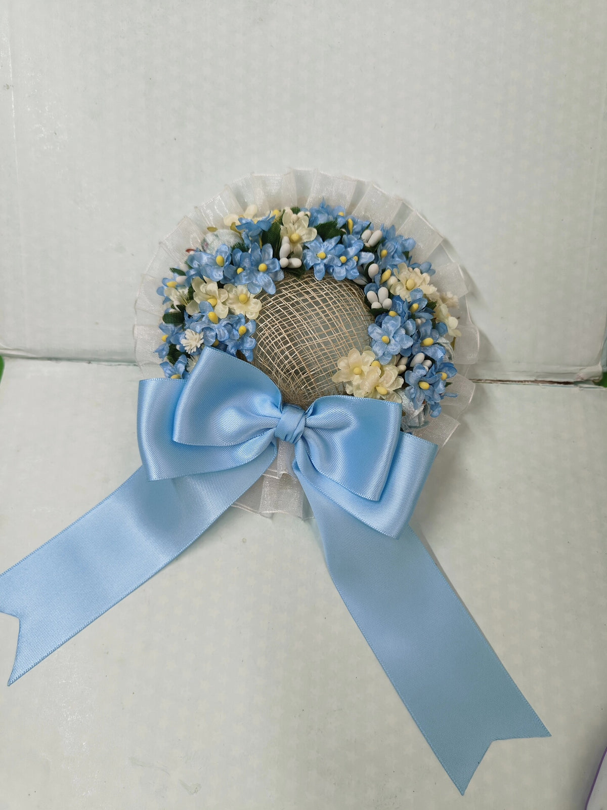 Handgefertigte Lolita Flat Cap Flieder Floral Schleife