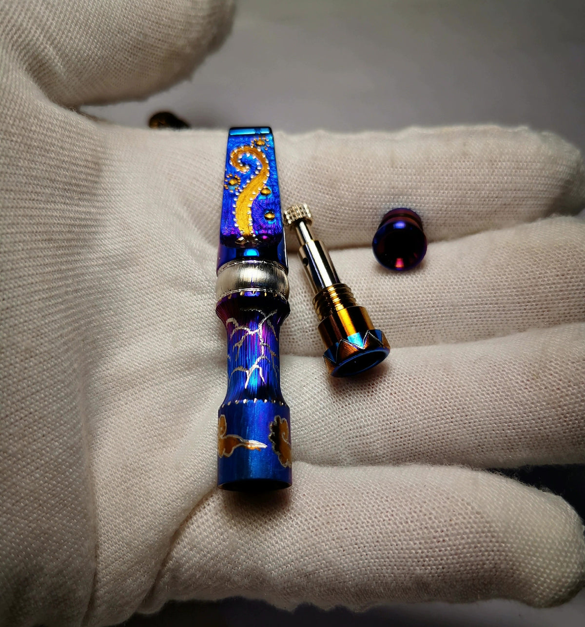 Pure Titanium Reusable Dual Filter Cigarette Tip