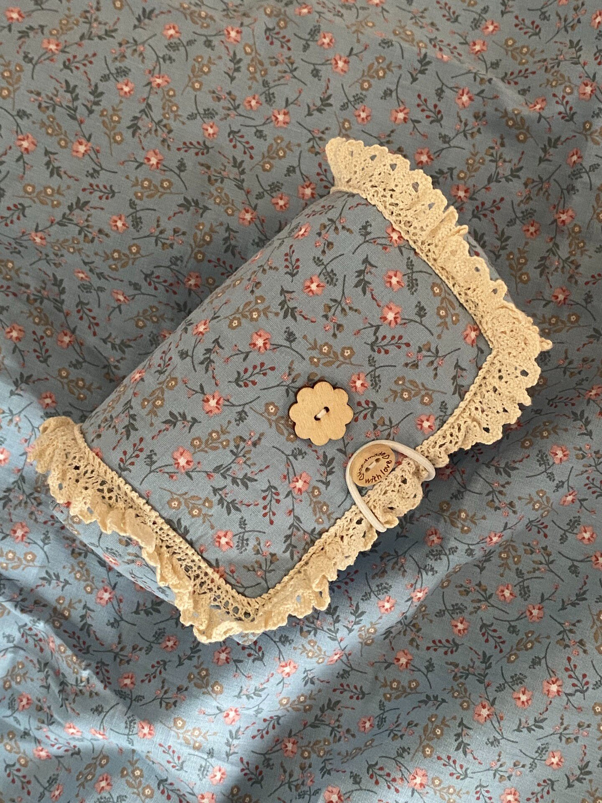 Vintage Floral Camera Bag Double Layer Storage