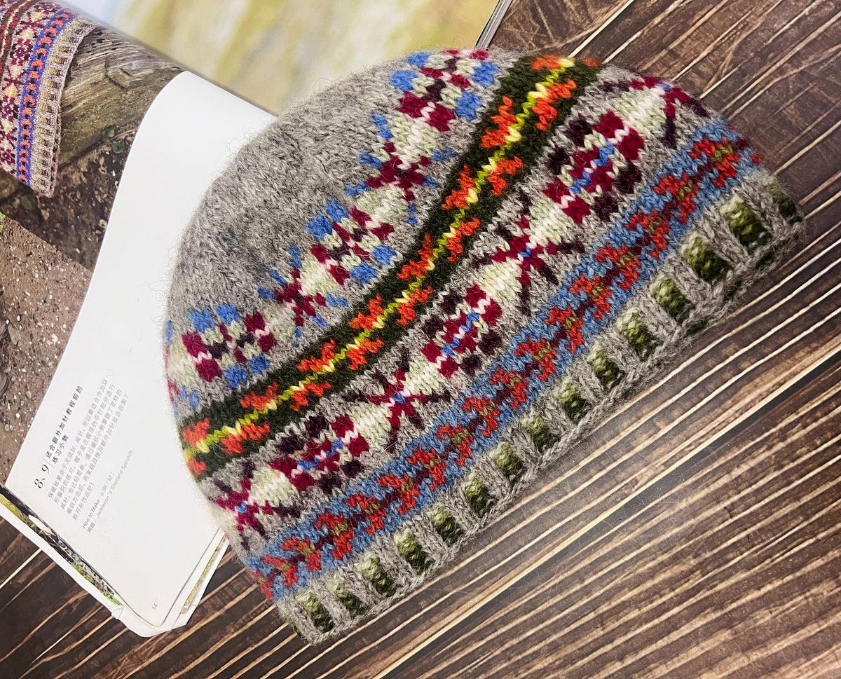 Shetland Wool Fair Isle Knit Hat