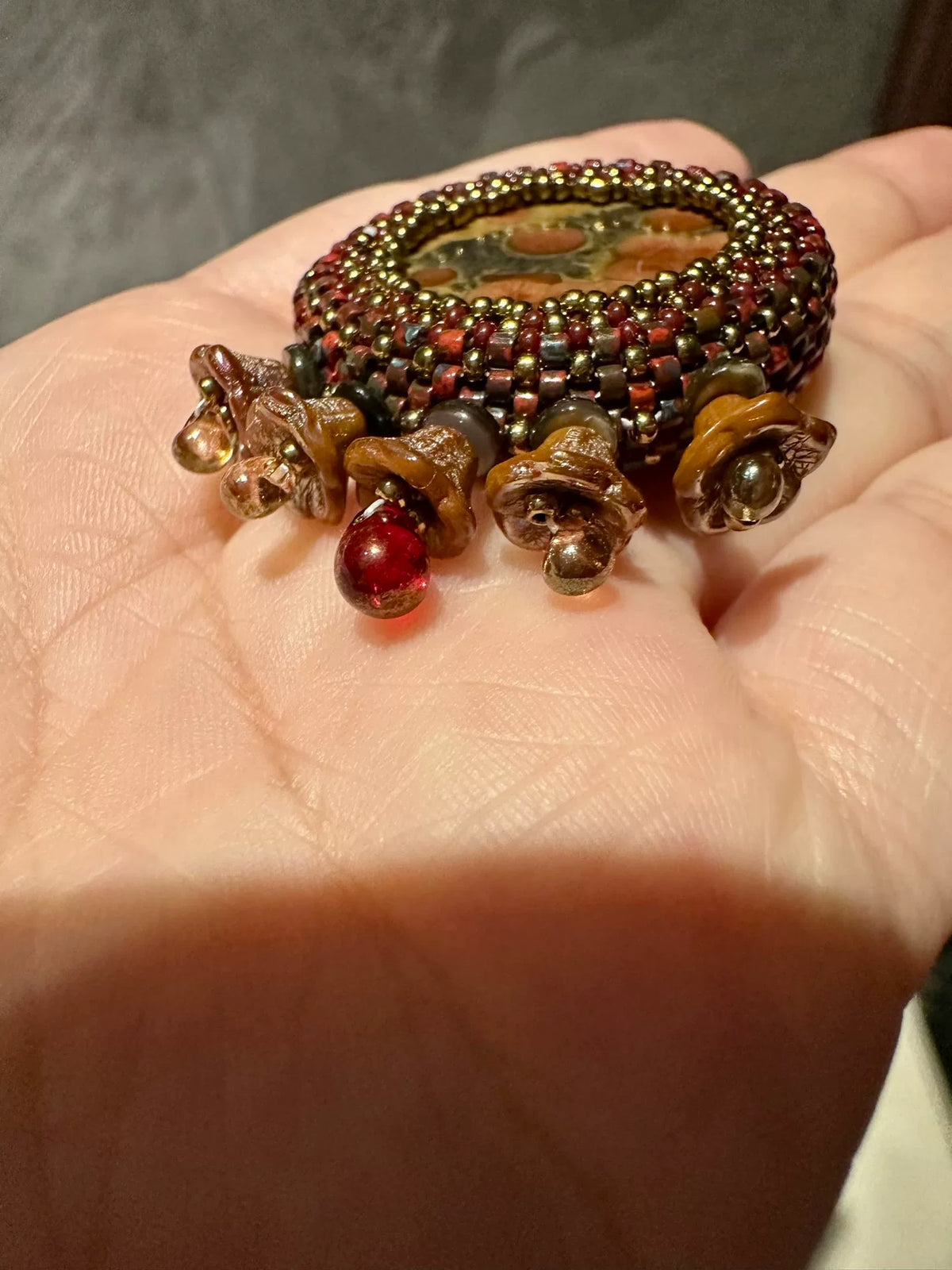 Mexican Peanut Obsidian Pendant Necklace Set
