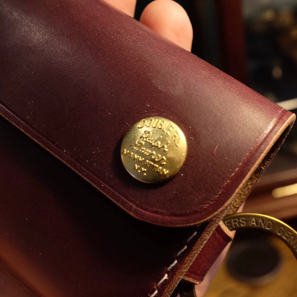 Wine Red Horween CXL Leather Key Case