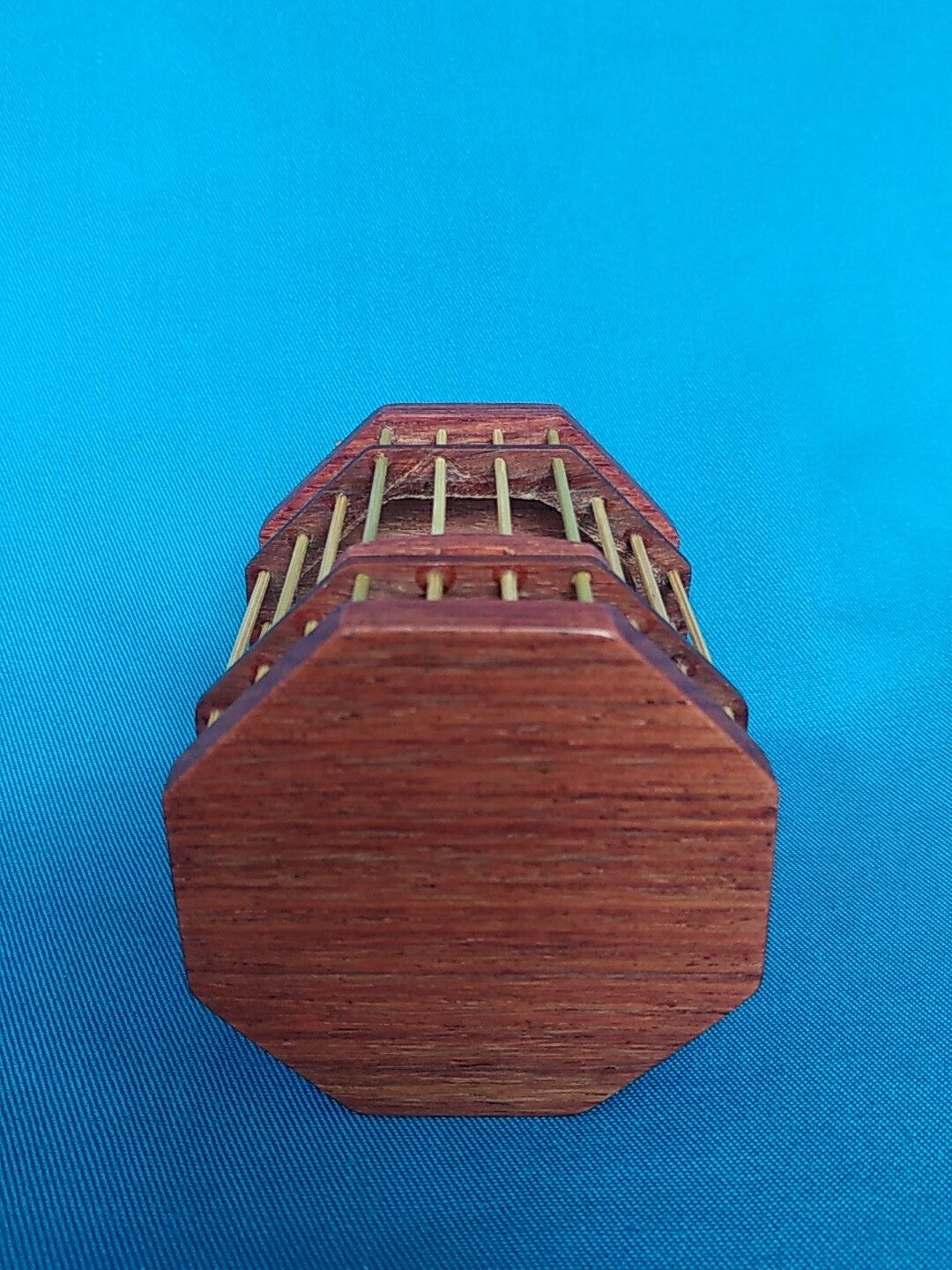 Red Rosewood Octagonal Cricket Cage Handheld