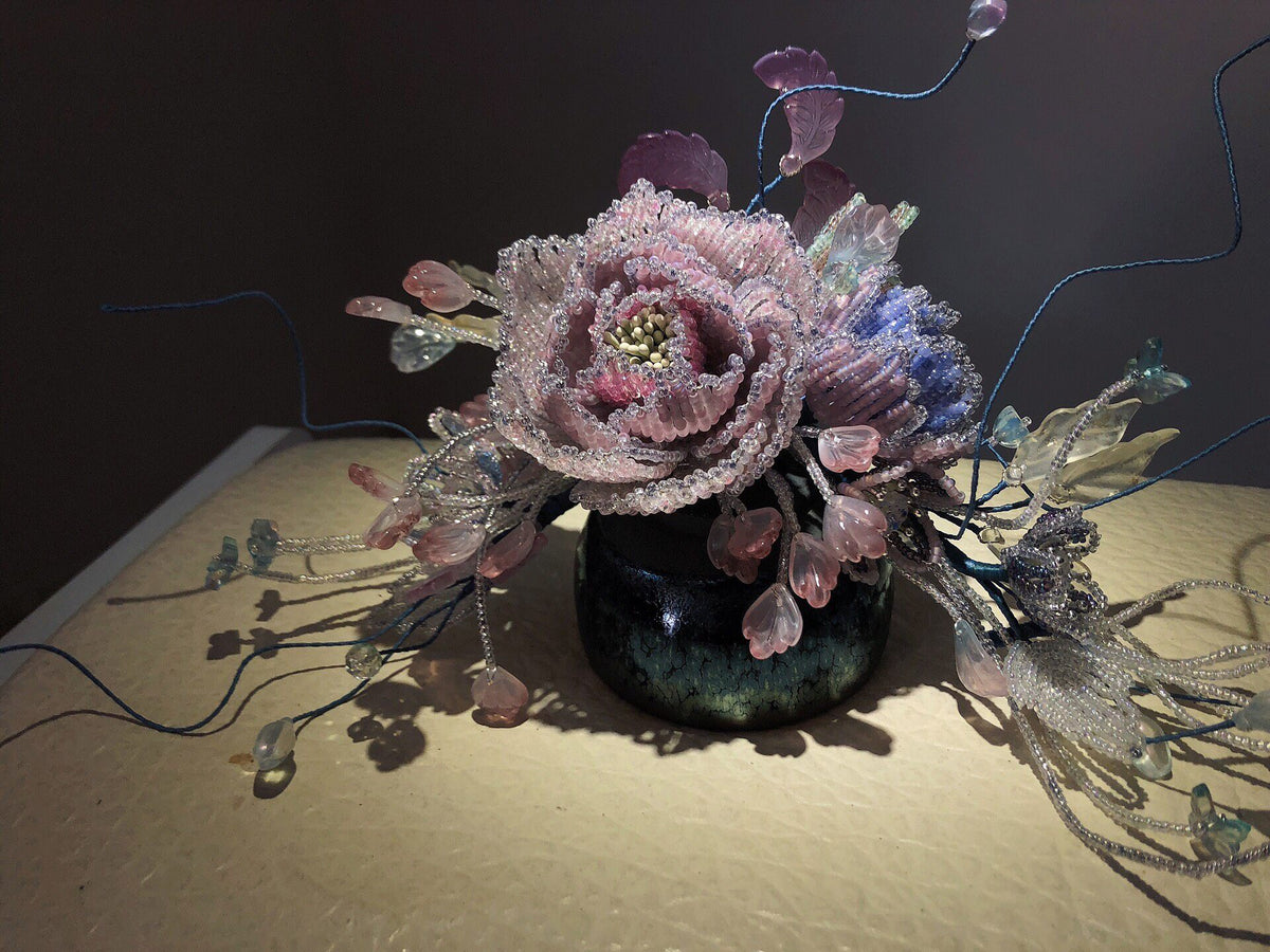 Beaded Hanfu Hair Accessory Flower