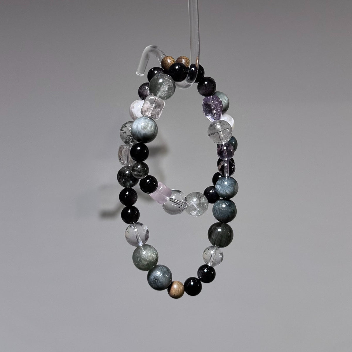 Zweisträngiges Kristallarmband mit 8-mm-Perlen