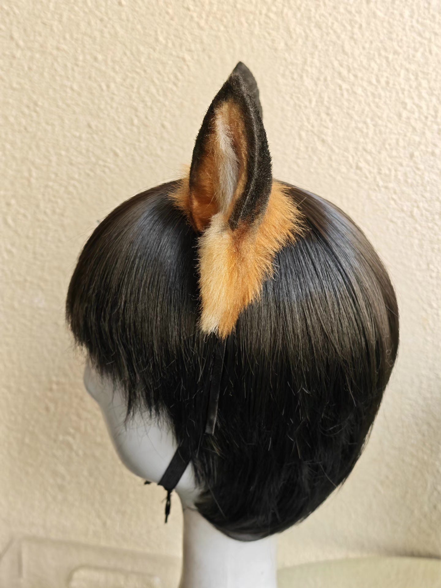 Handmade Red Fox Ears, Realistic Faux Fur, 9cm Height