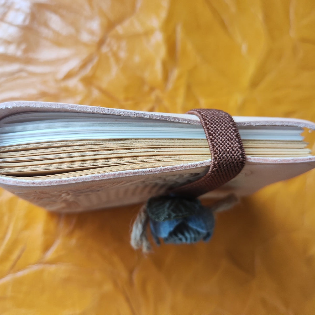 Handcrafted Leather Notebook with Embossed Cover