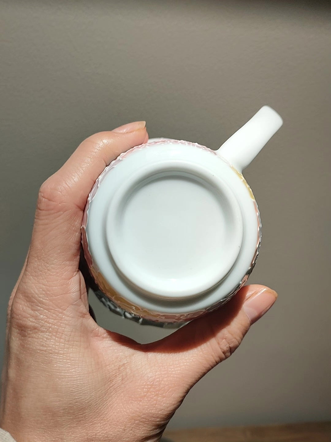 Large Hand Painted Floral Ceramic Mug