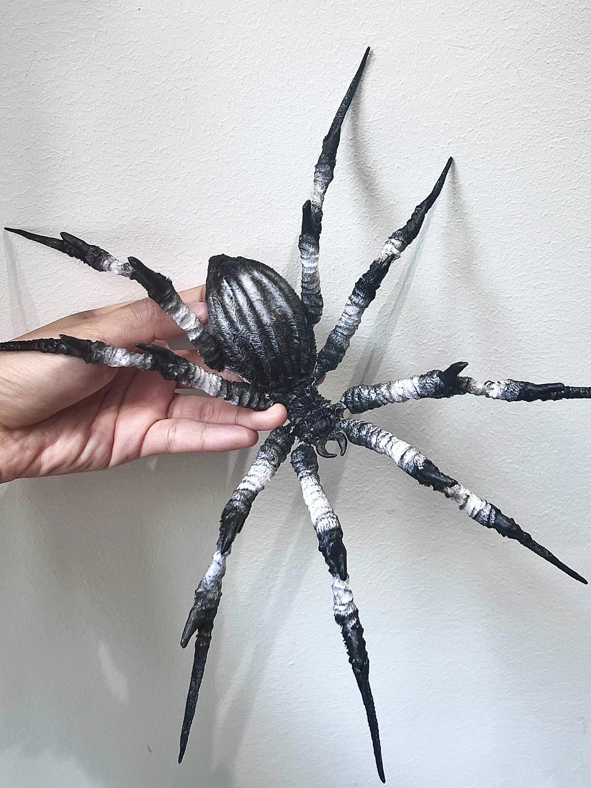 Handcrafted Black Pipe Cleaner Plush Spider