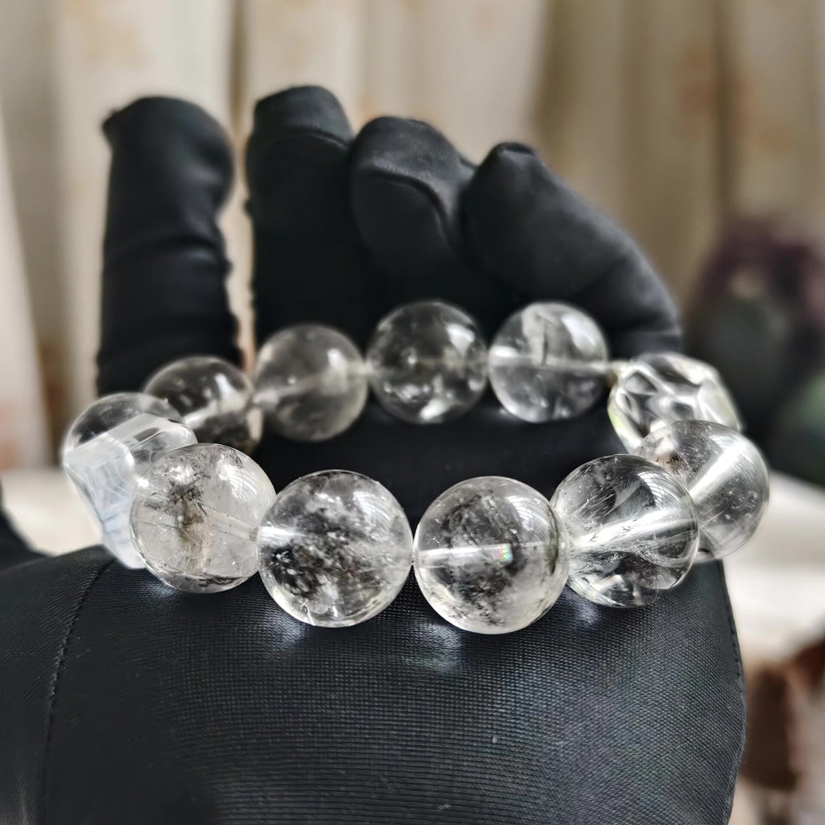 Large Quartz Beaded Bracelet 16mm