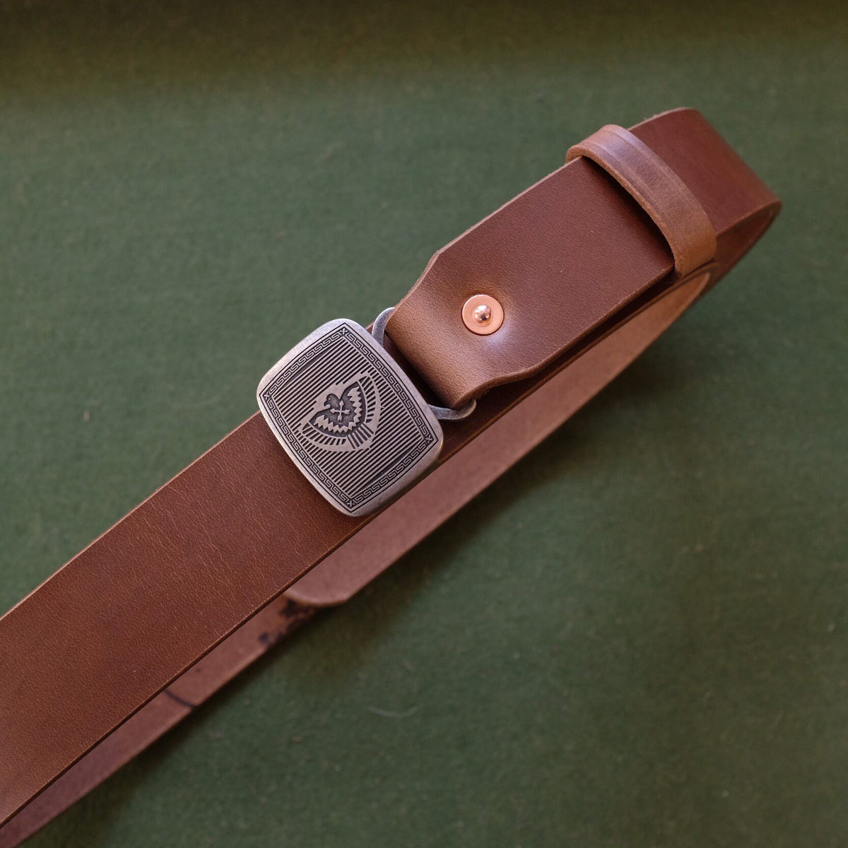 Horween CXL Leather Belt with Hinge Buckle - 35mm