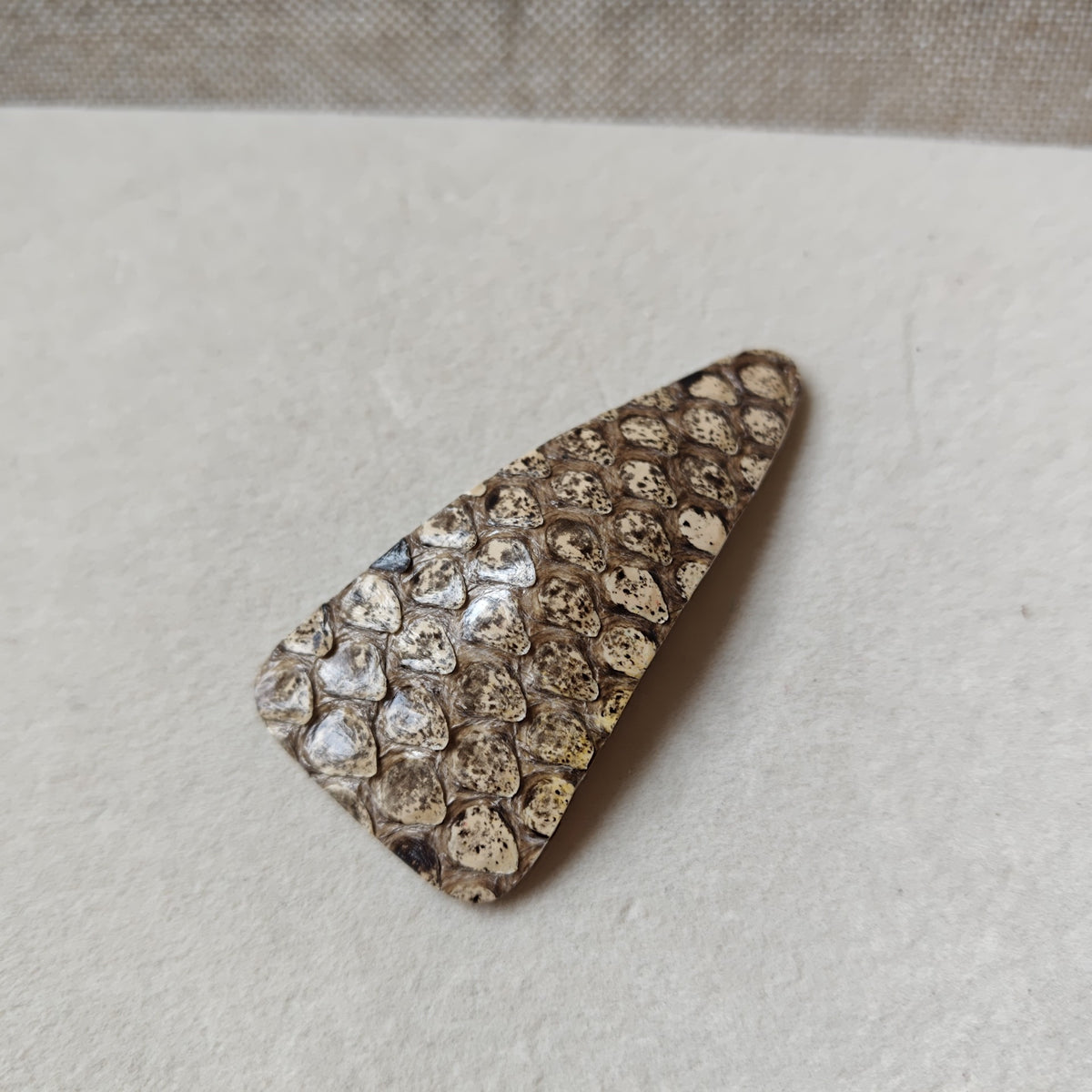 Snakeskin Hair Clips Asymmetrical Leaf Design