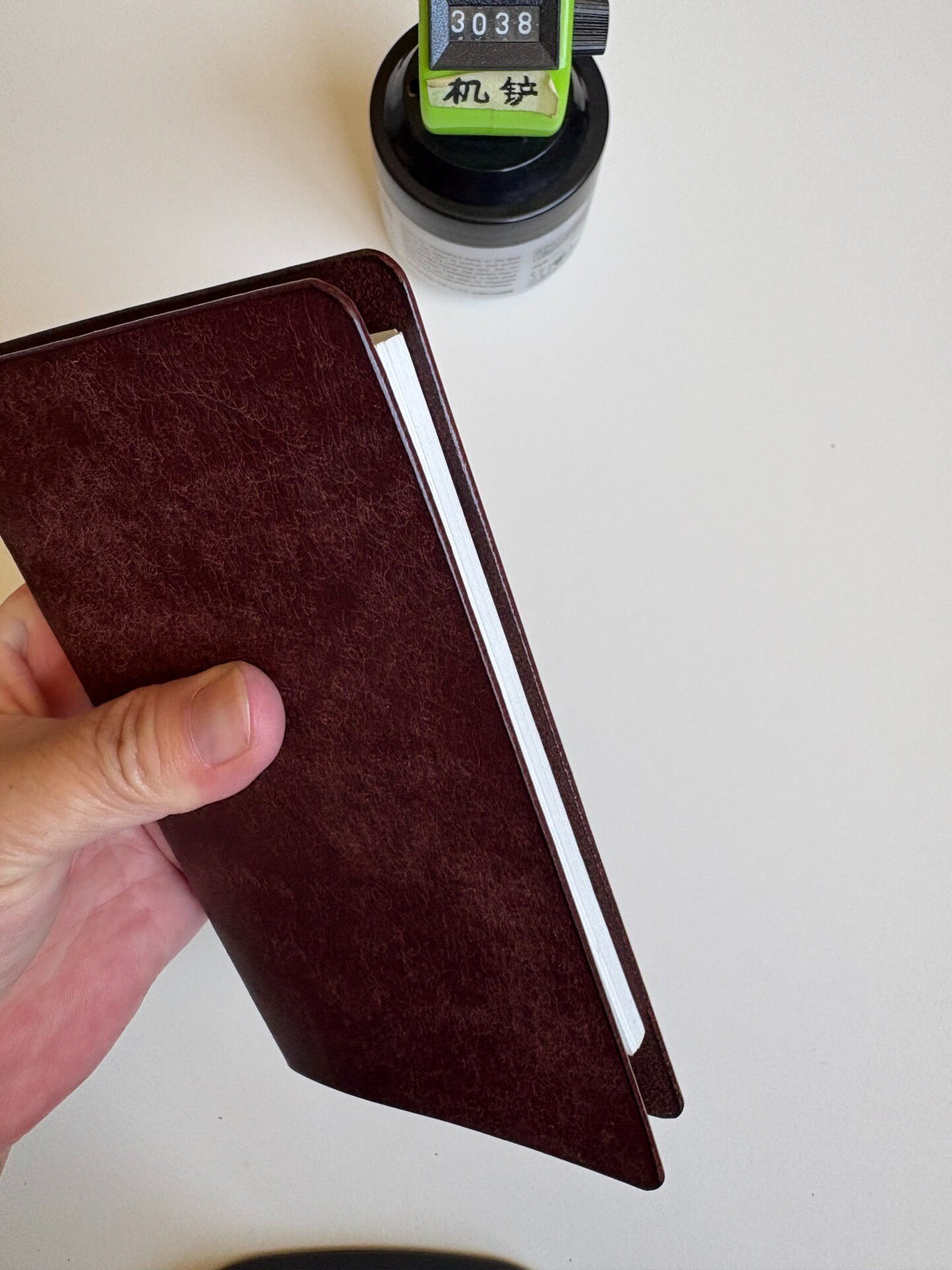 A6slim Leather Binder with Six-Ring Mechanism