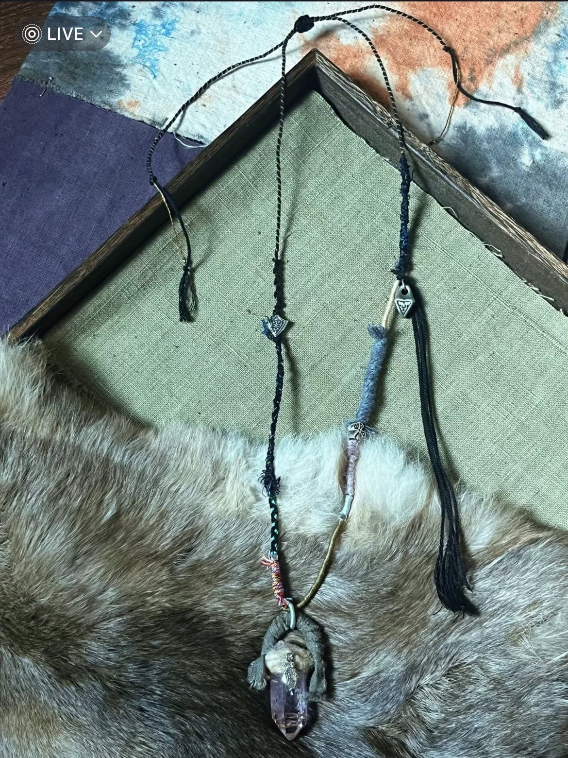 Handmade Necklace Raw Crystal Point Pendant