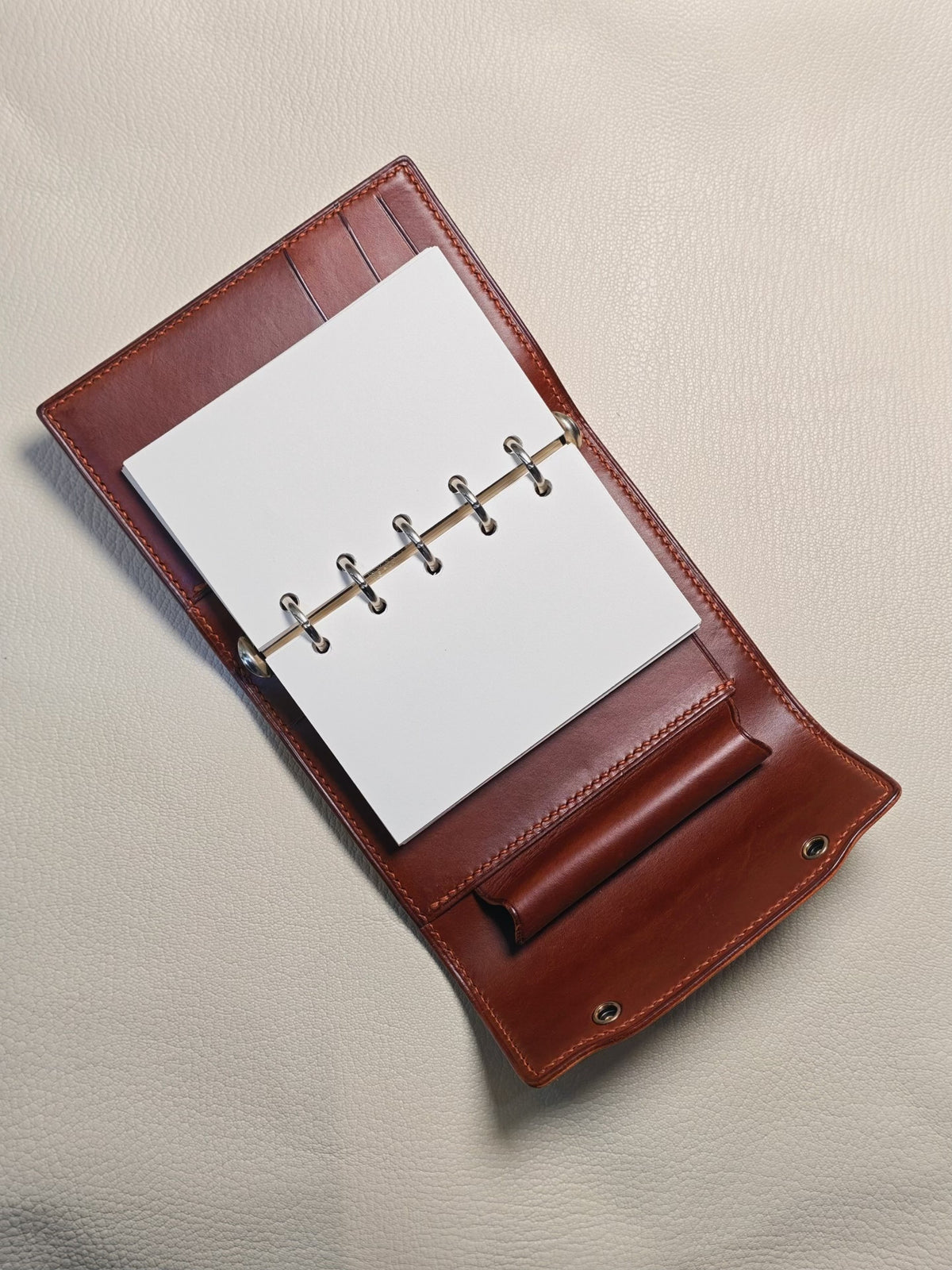 M5 Tri-Fold Notebook Cover Tan Leather