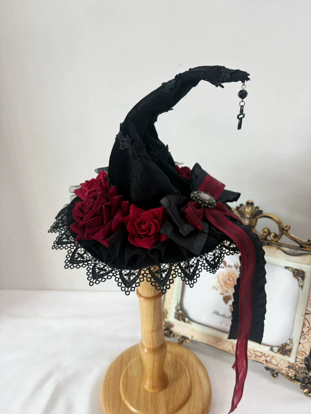 Accesorio para Pelo Sombrero de Bruja Gótico Lolita Hecho a Mano