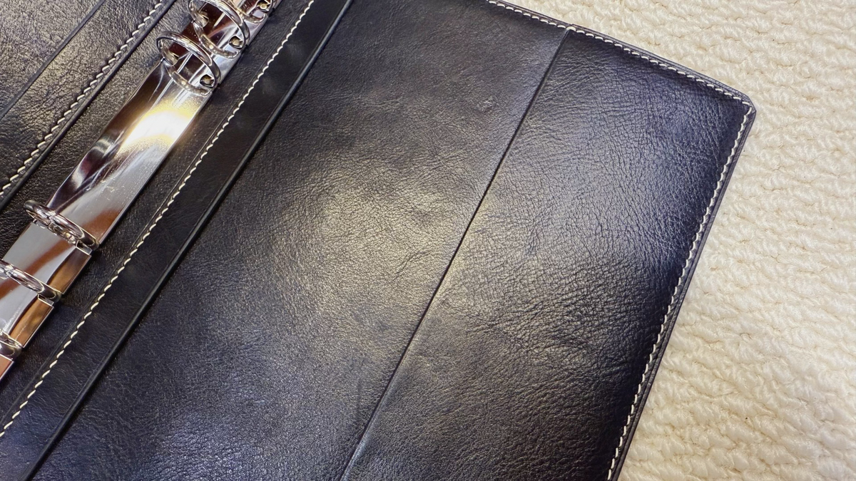 Raccoglitore artigianale A5 a fogli mobili in pelle Mbox