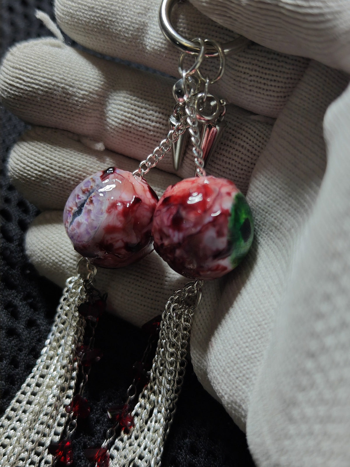 Resin Eyeball Keychain Horror Cosplay Charm