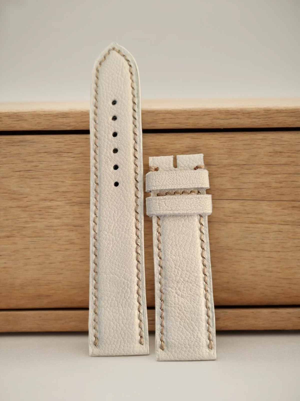 Handmade French Goat Leather Watch Strap 22mm