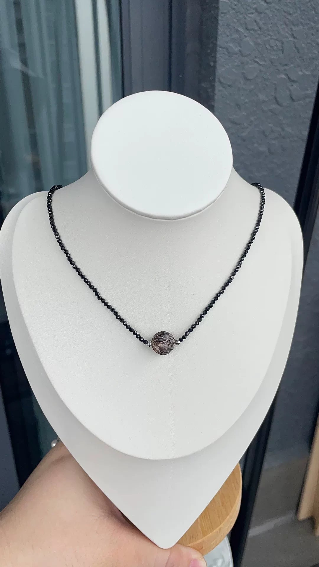 11.1mm Tahitian Pearl Dragon Scale Necklace