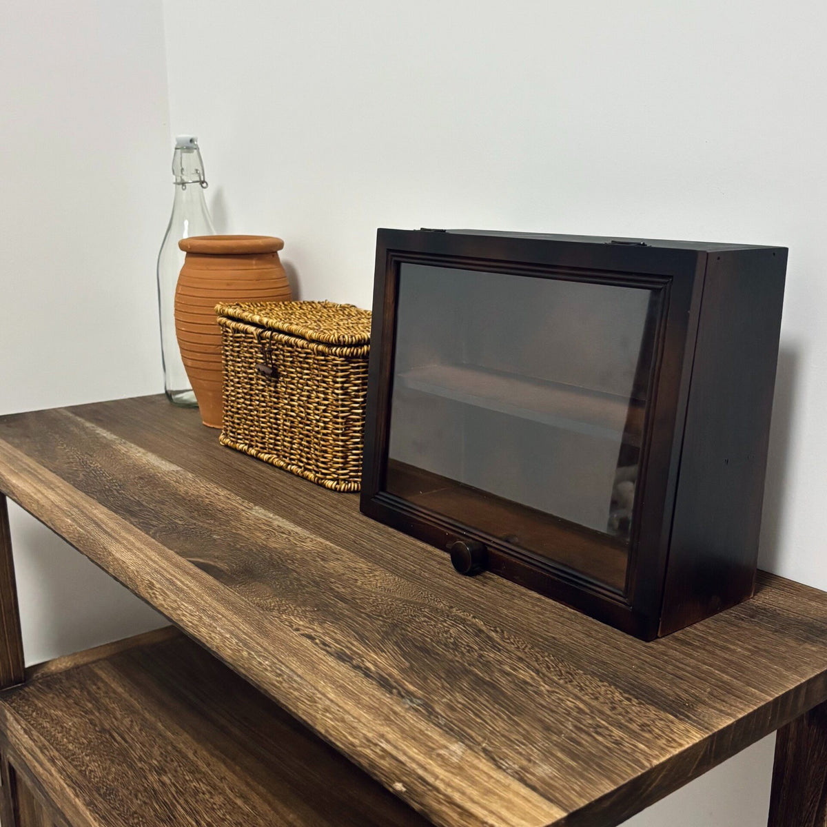 Solid Wood Display Cabinet with Acrylic Door