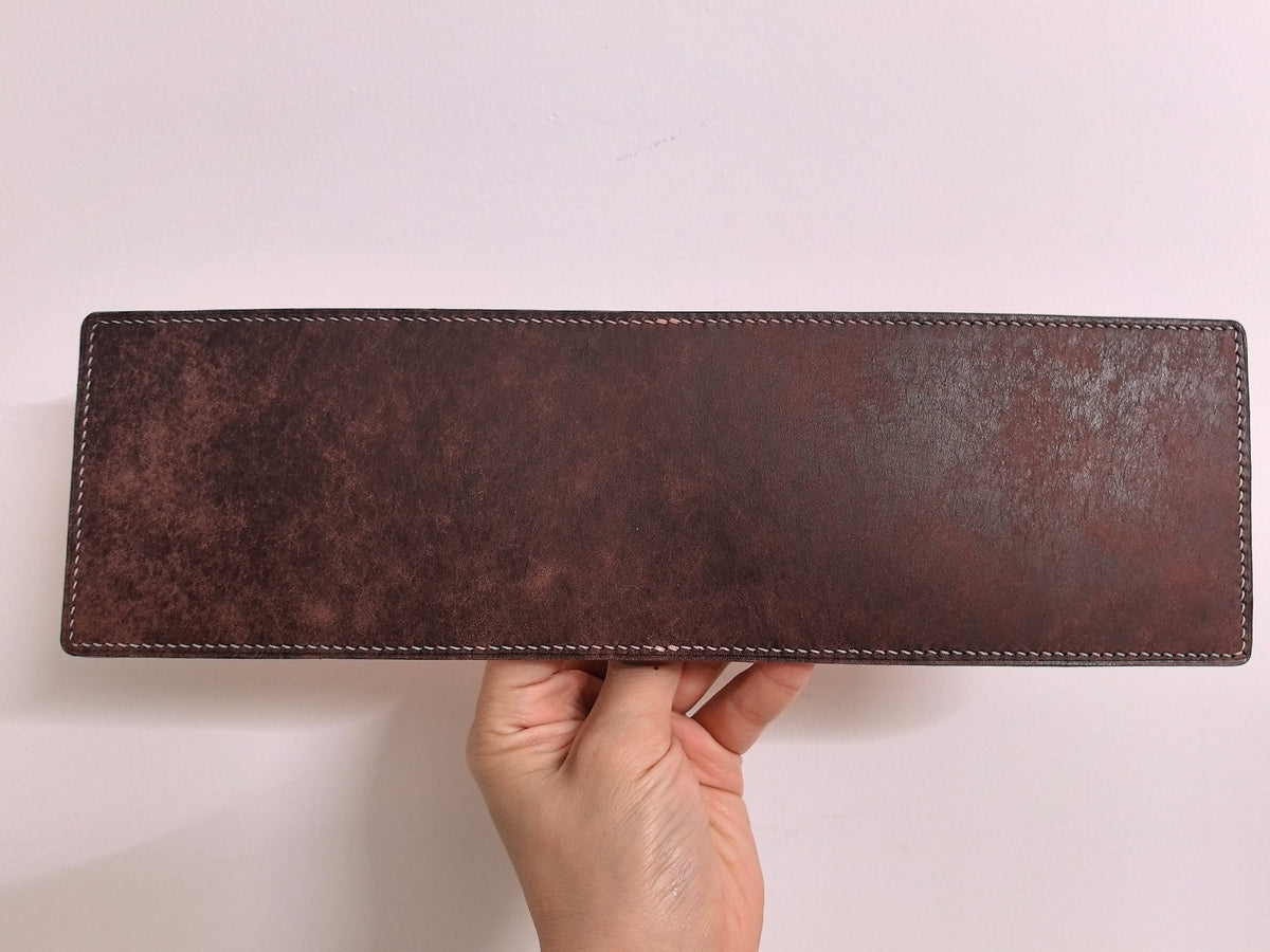 Leather Notebook Cover with Floral Band