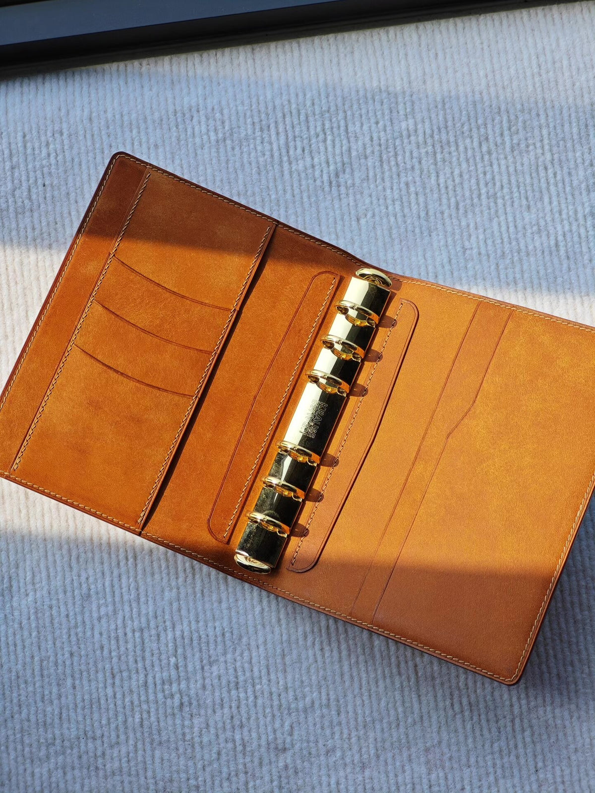 A6 Shell Cordovan Leather Ring Binder