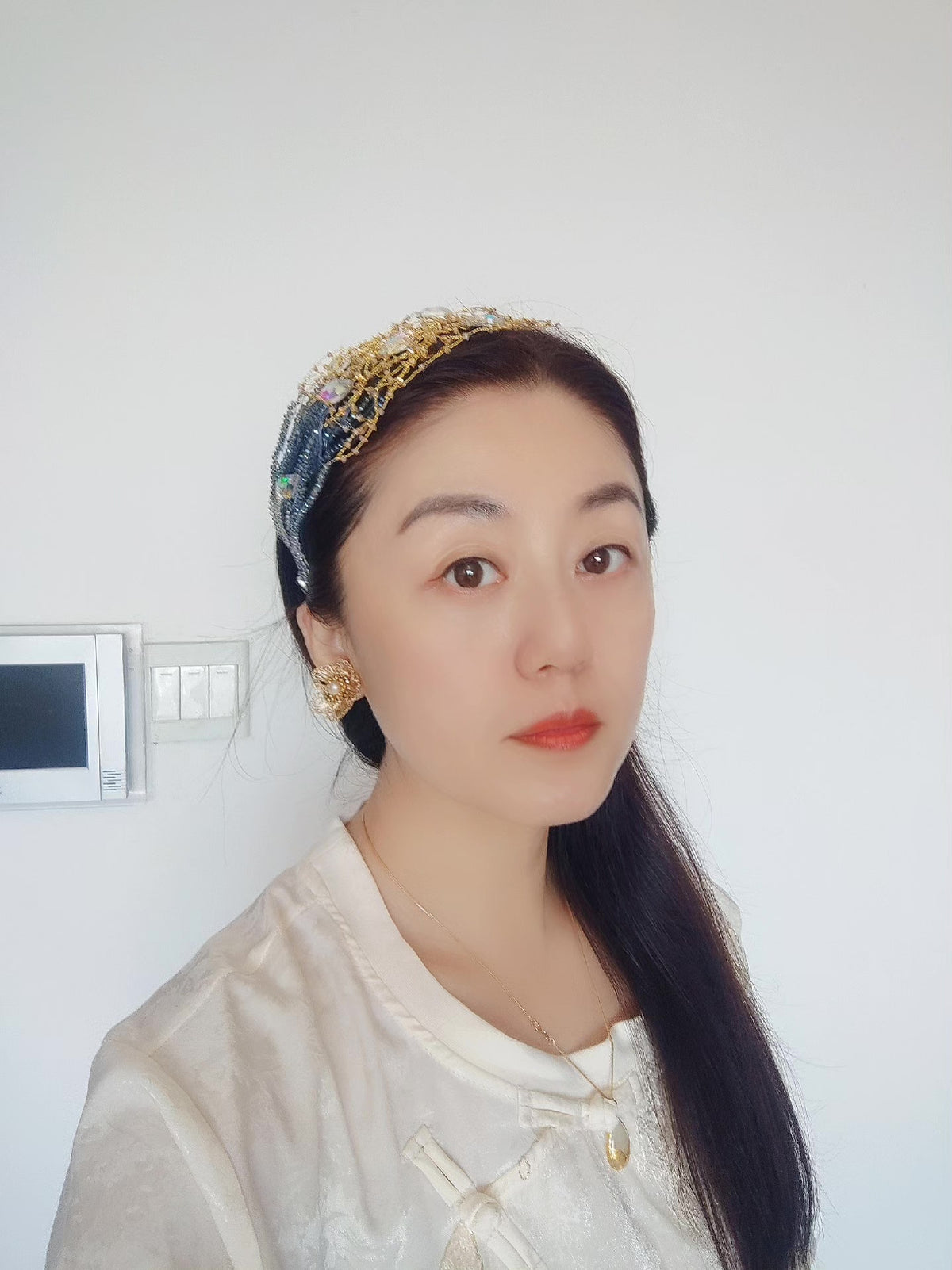 Ornate Wire Woven Beaded Headband
