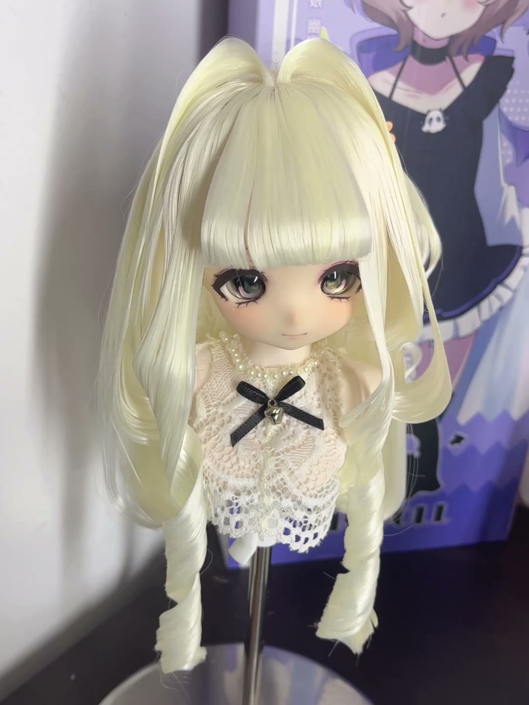 Doll Wig with Bunny Ear Curls