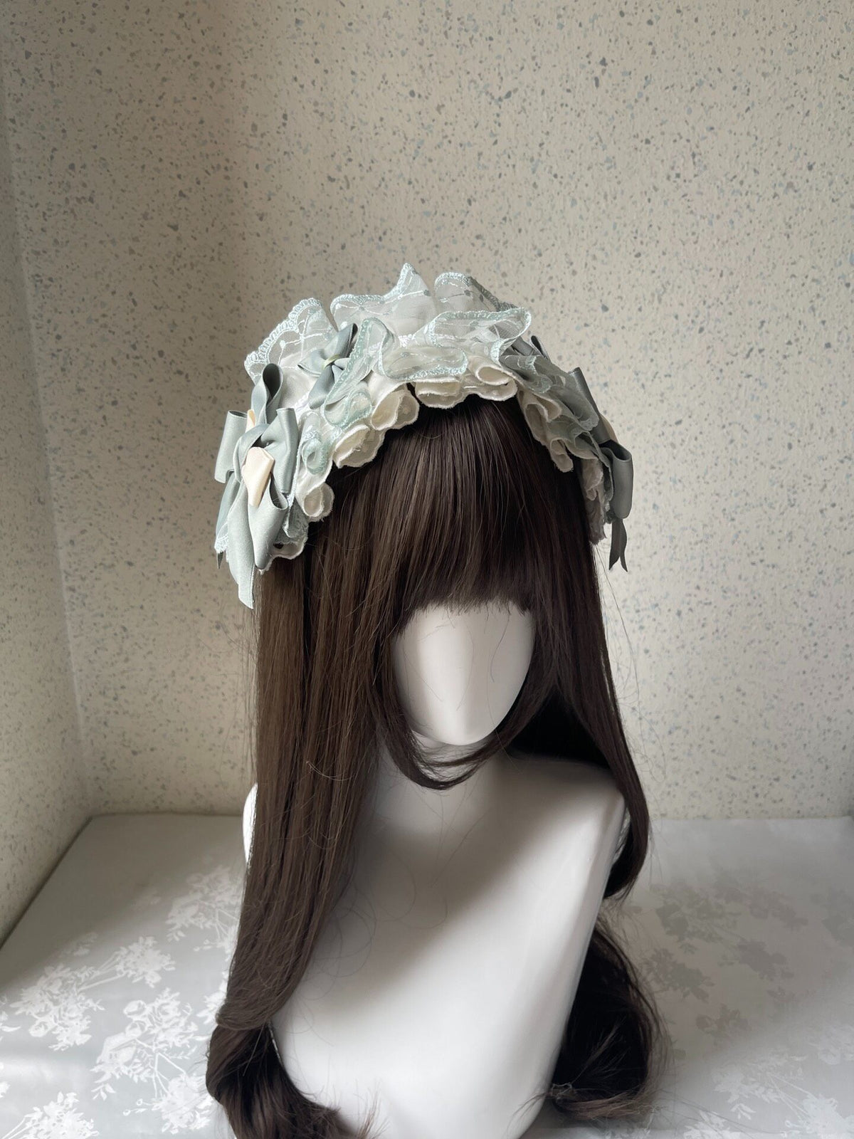 Handmade Lolita Green Lace Headband