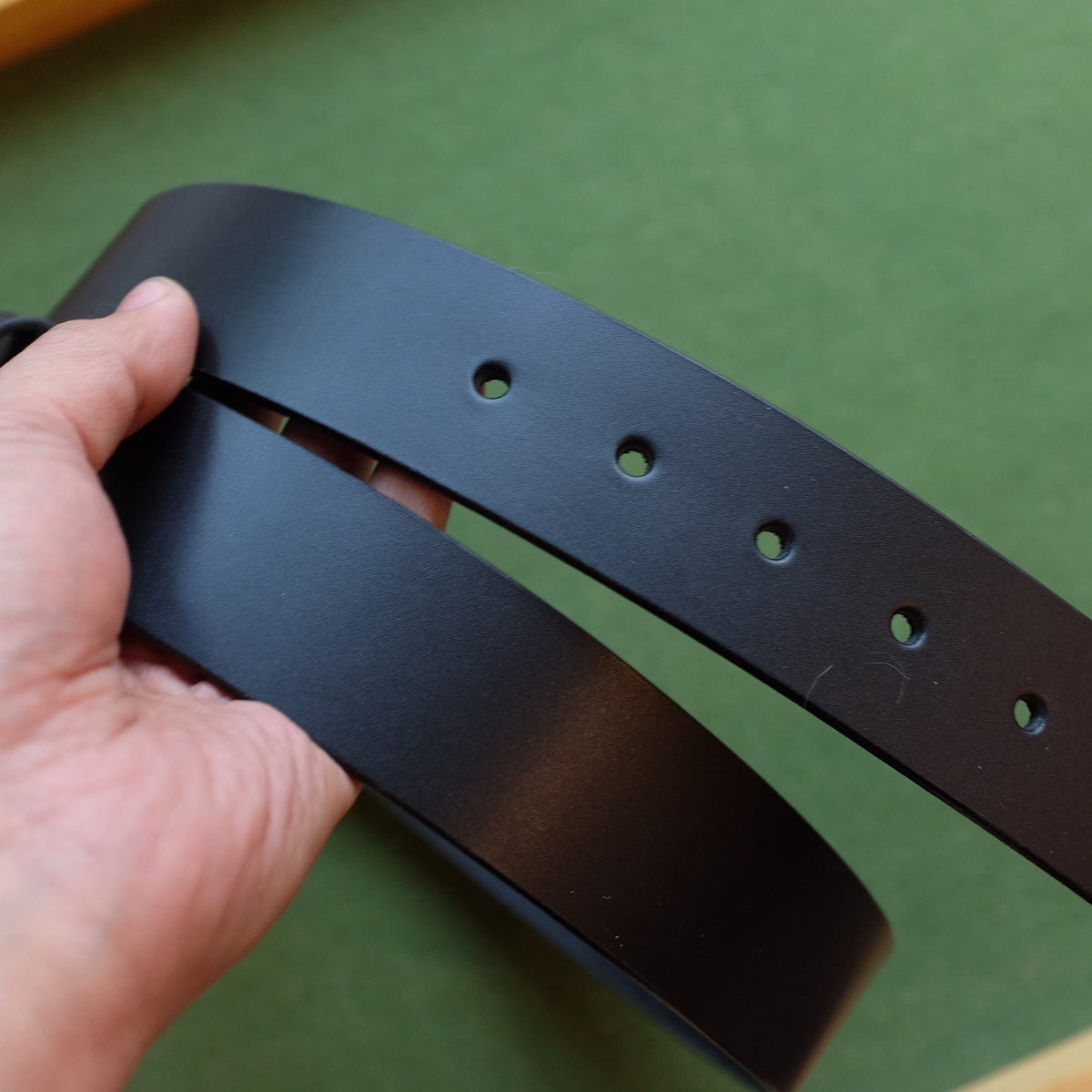 Leather Belt with Steel Buckle