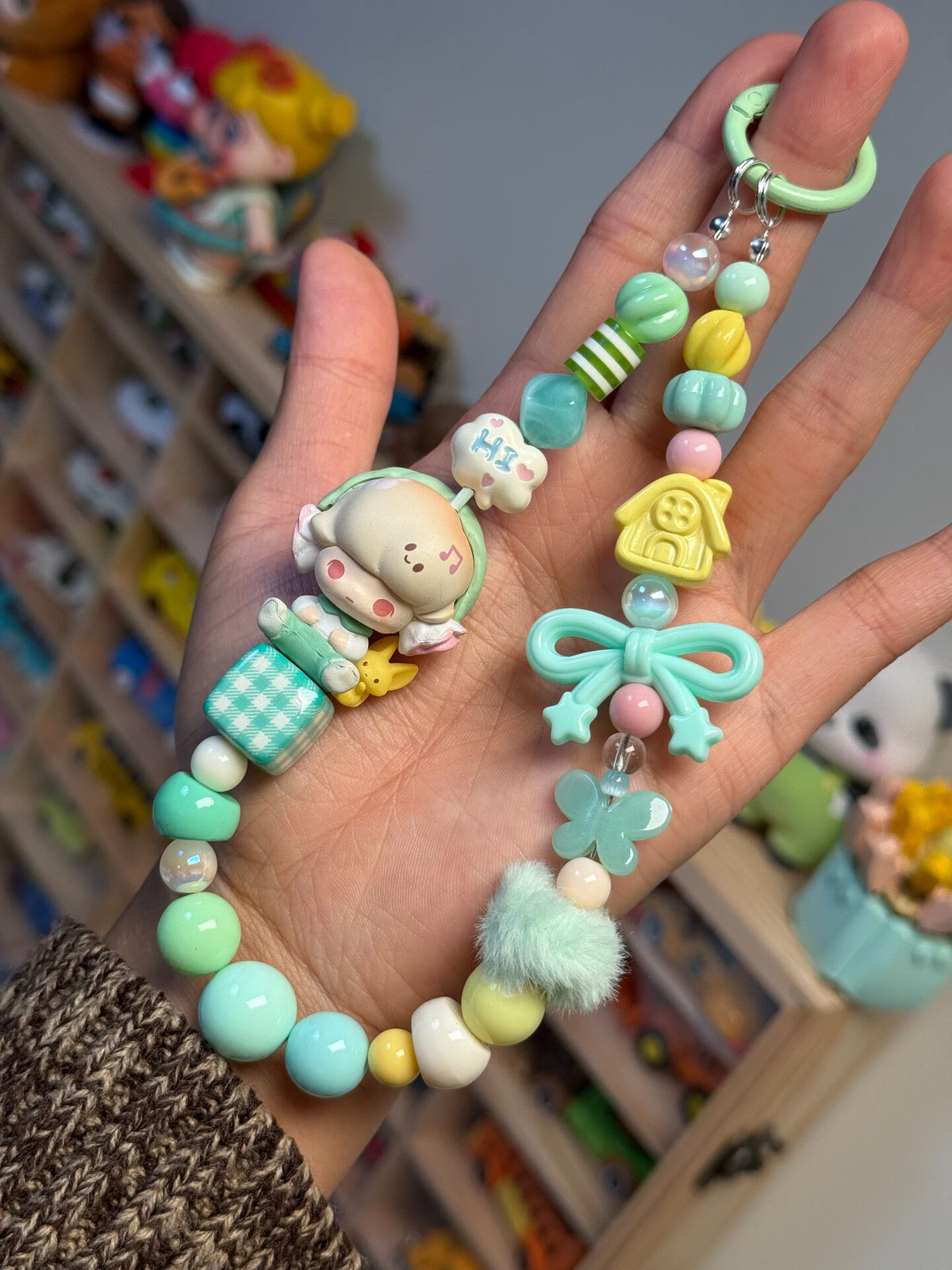 Handmade Beaded Dimoo Phone Chain Charm