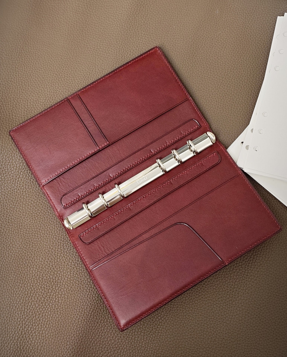 A6PER Leather Notebook with Ring Binder