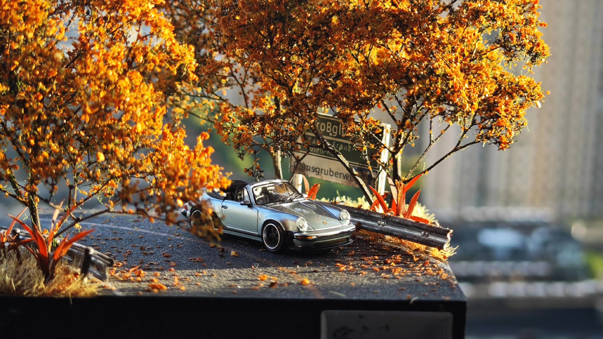 1/64 Herfst Gebogen Weg Diorama