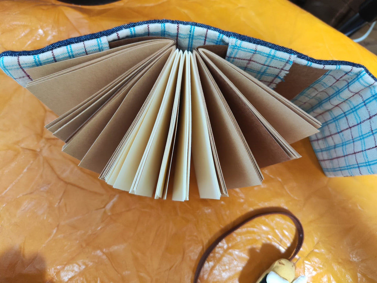 Kleines Sashiko Indigo Baumwoll-Journal