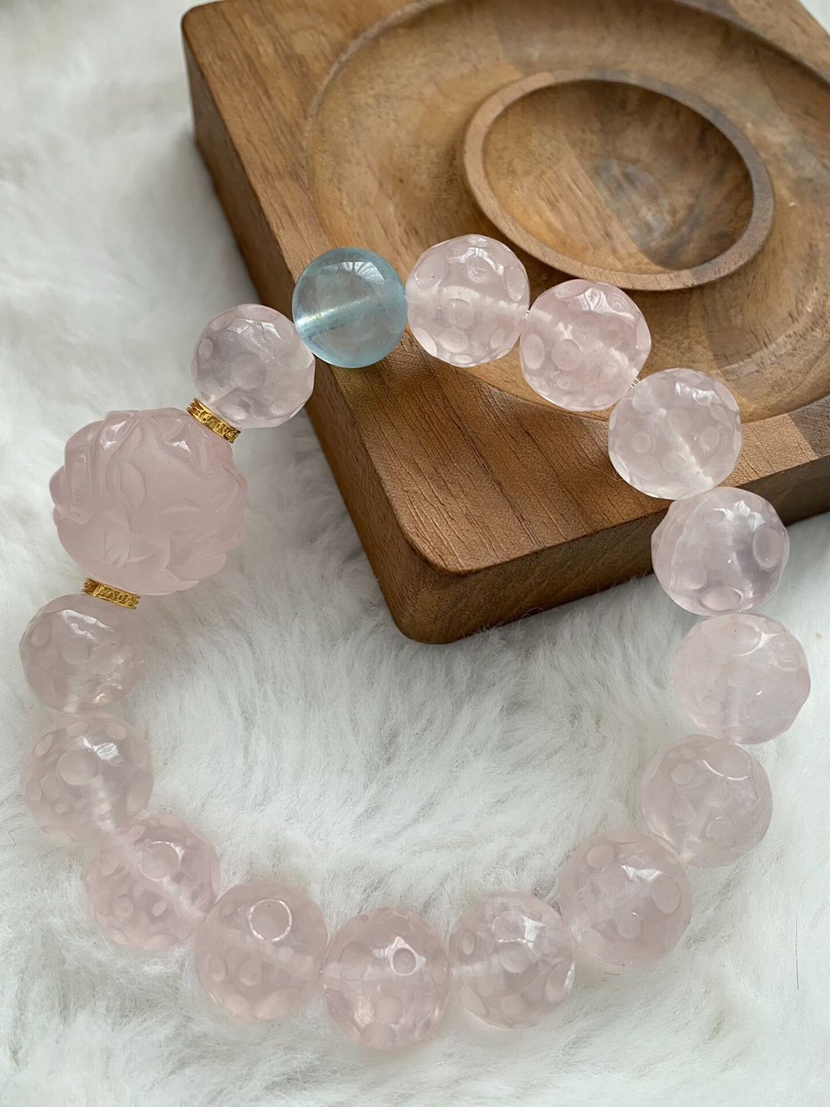 Rose Quartz Planet Beaded Bracelet