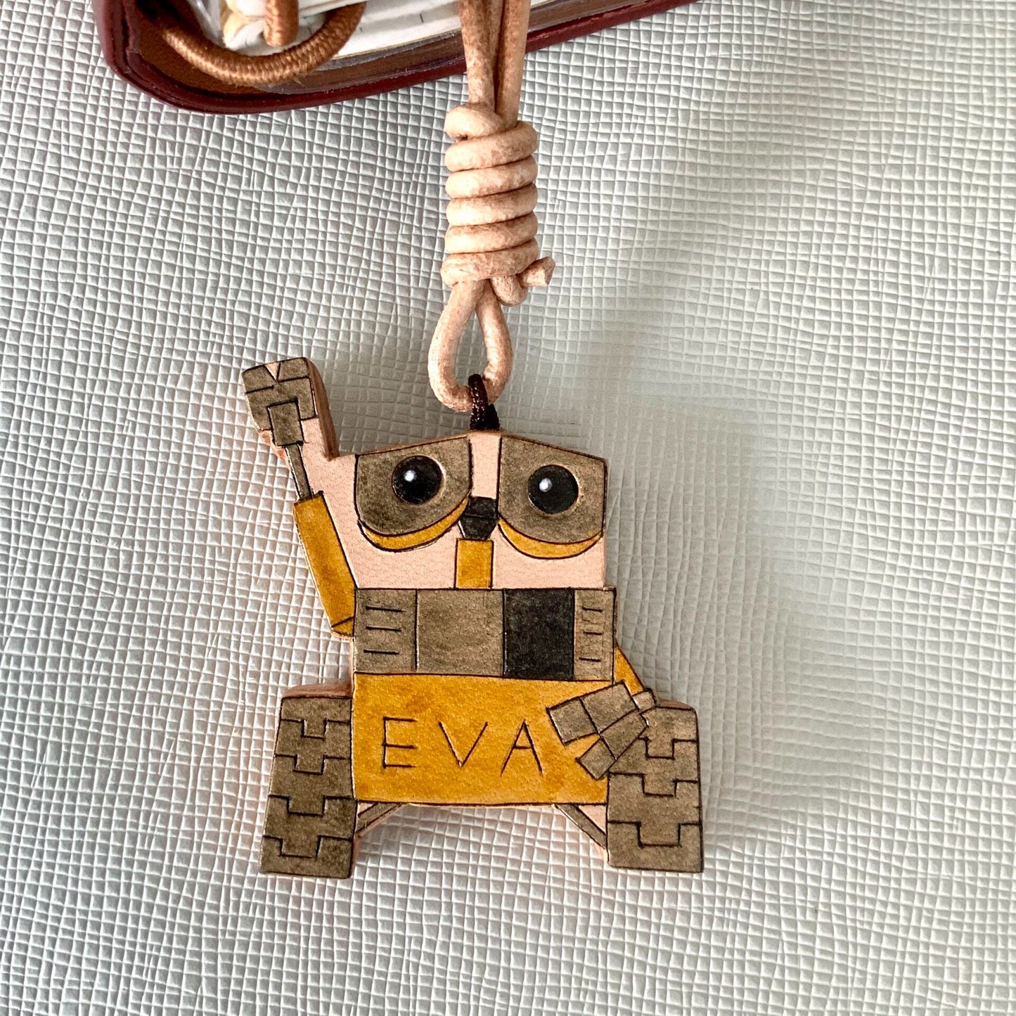 Handcrafted Leather Charms Set – Robot and Spherical Creature