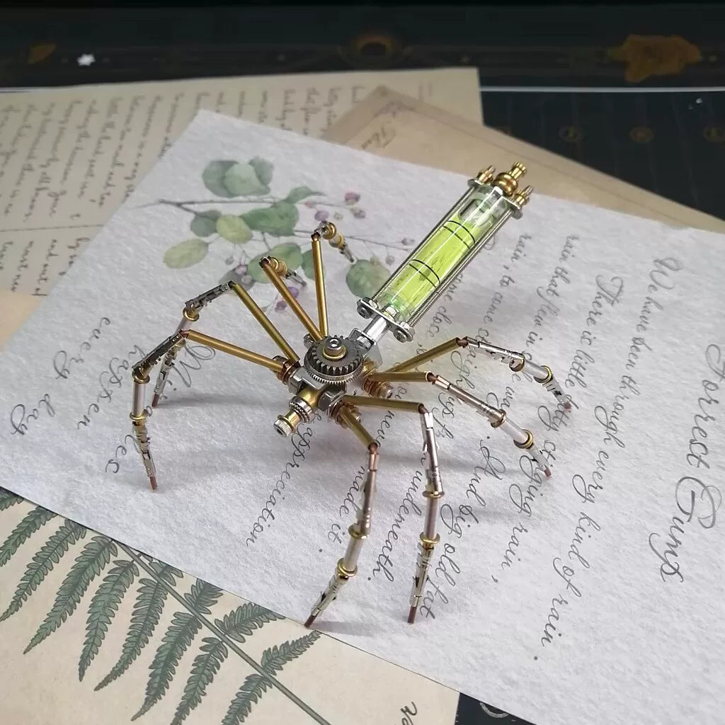 Cyberpunk Mechanical Spider 3D Assembly Model