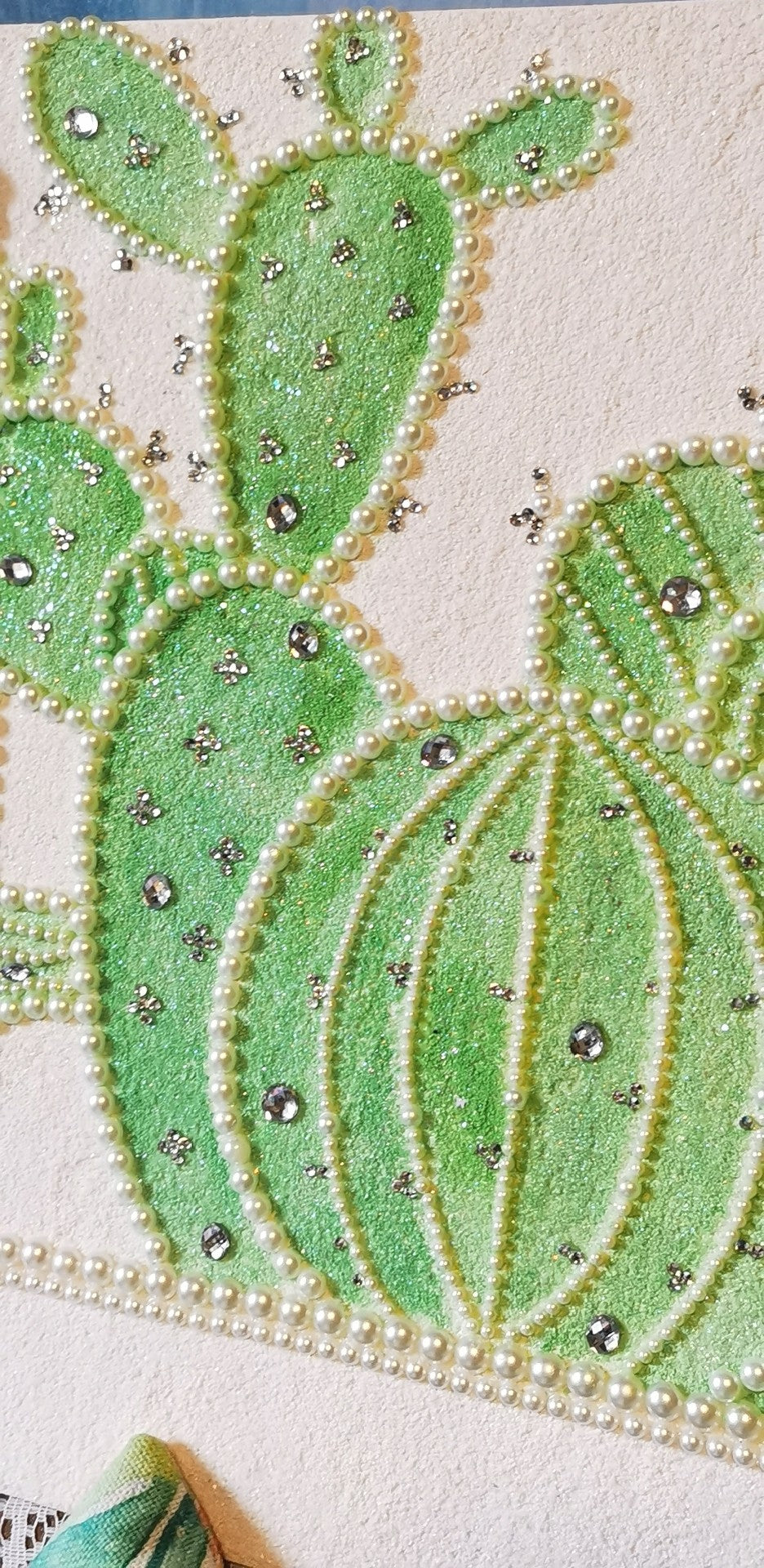 Quartz Sand Cactus Pearl 3D Artwork