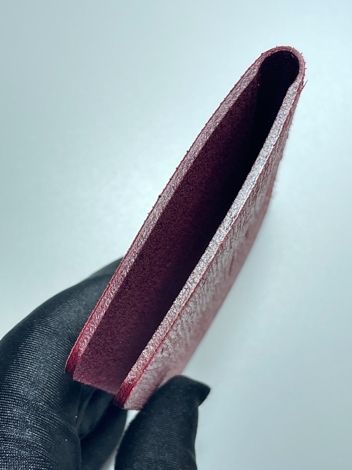 Handmade Leather Plotter Notebook Cover Rose Red