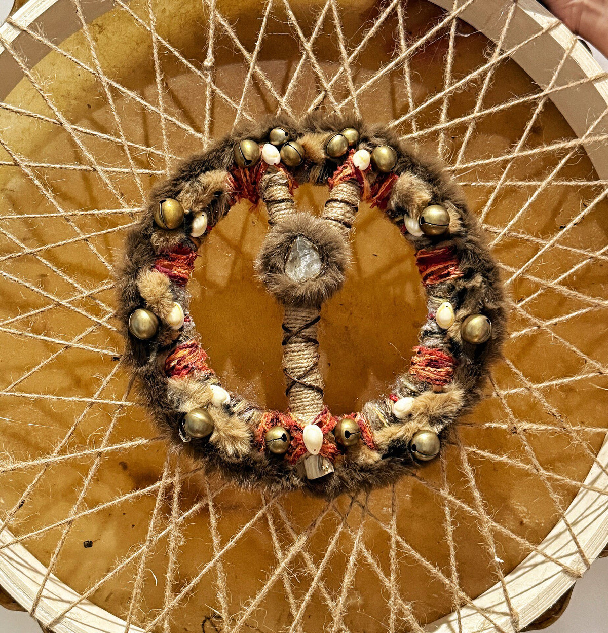 50cm Yellow Cowhide Shamanic Drum