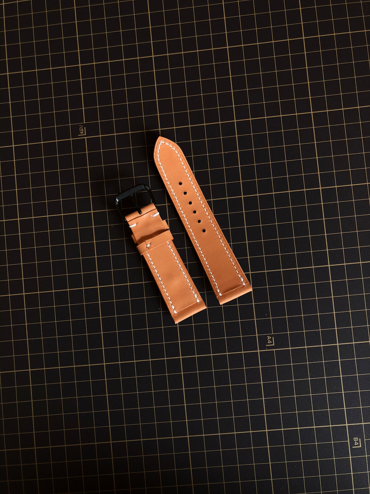 Japanese Oak Cowhide Watch Strap Natural Leather