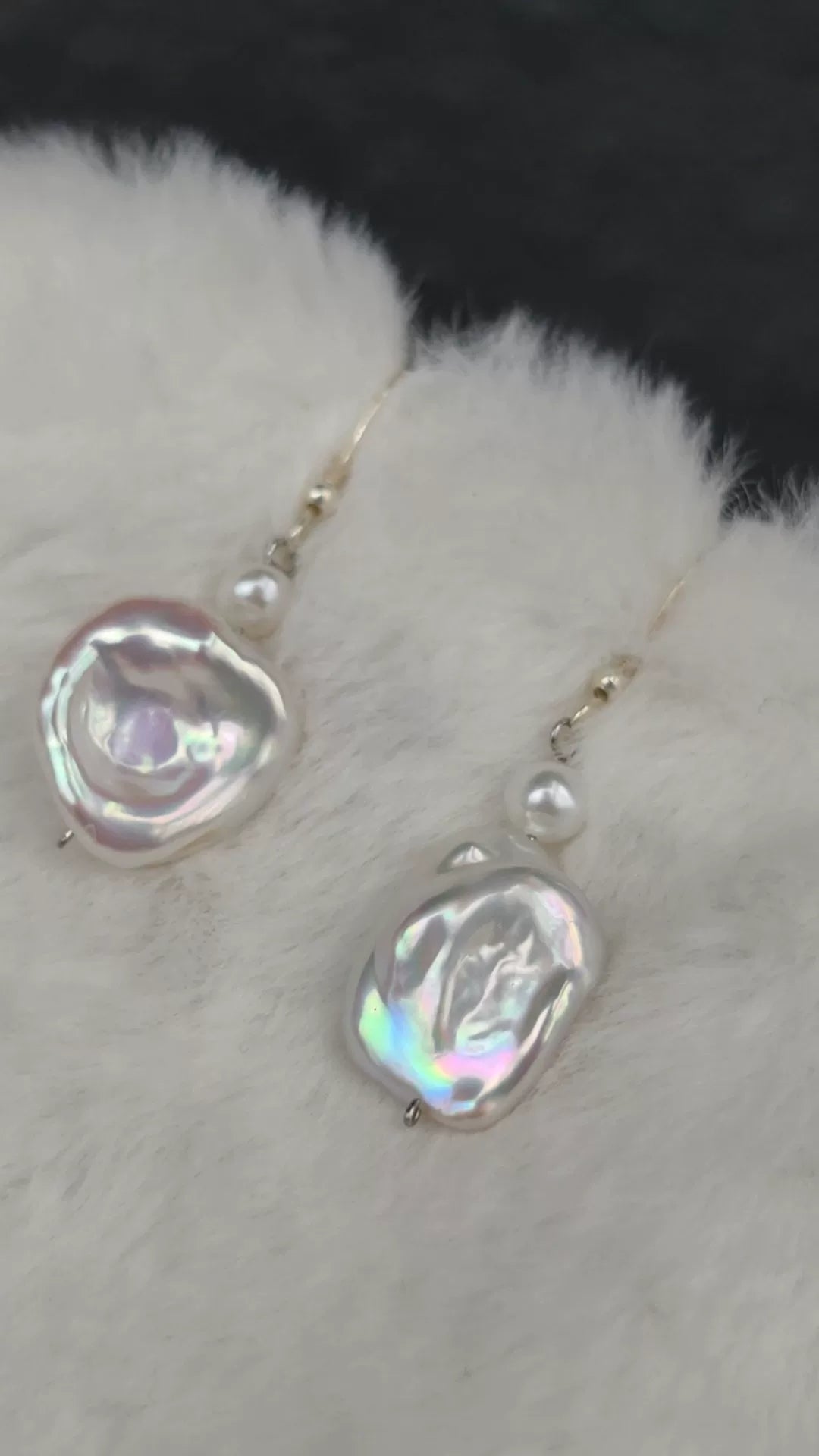 Barok Waterperl Oorbellen 925 Sterlingen Zilver