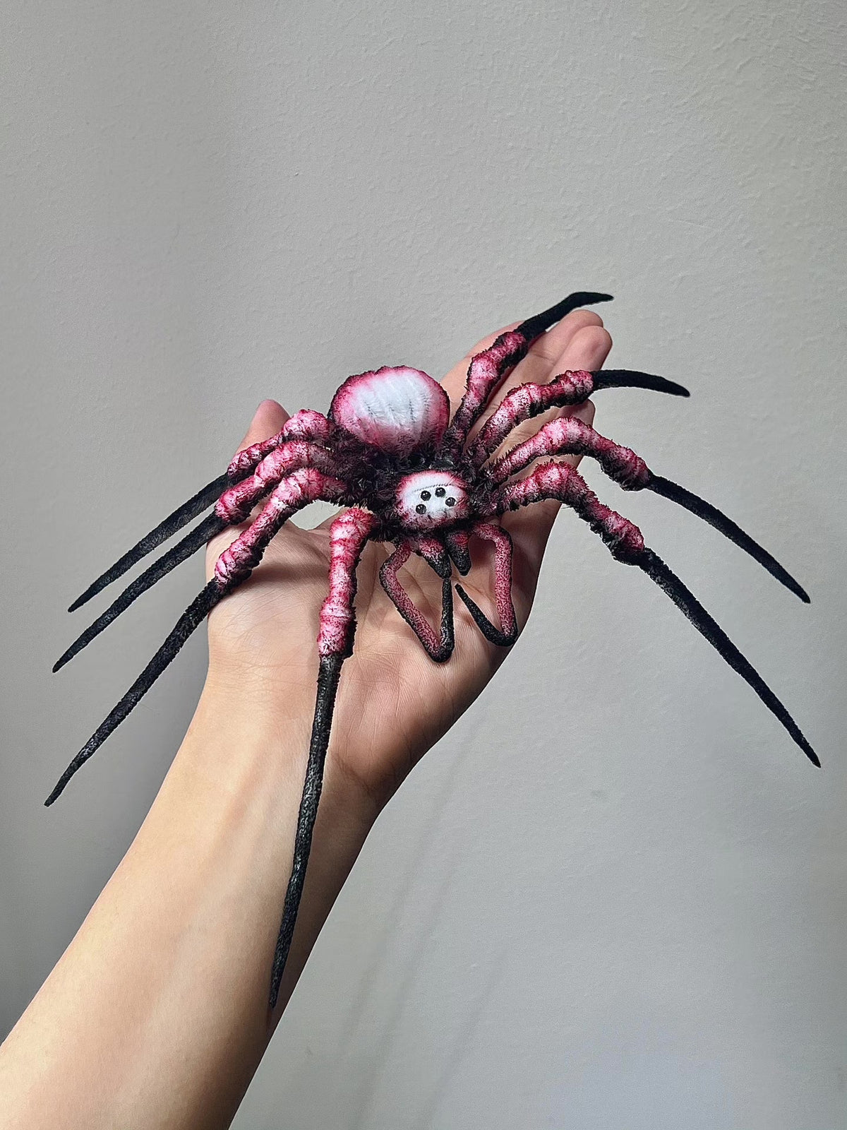 Chenille Stem Plush Spider with Articulated Legs