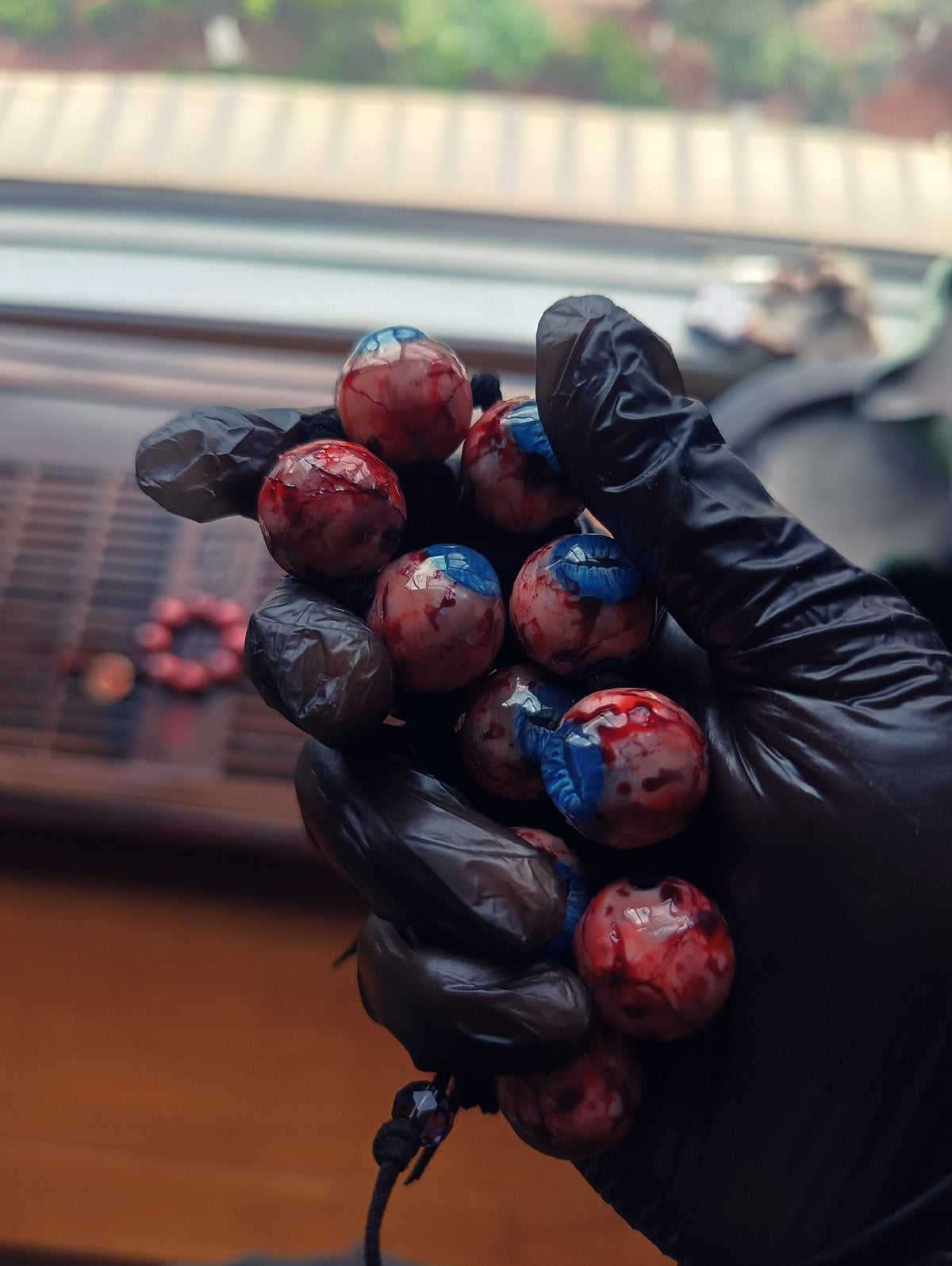 Cthulhu Eye Resin Bead Bracelet