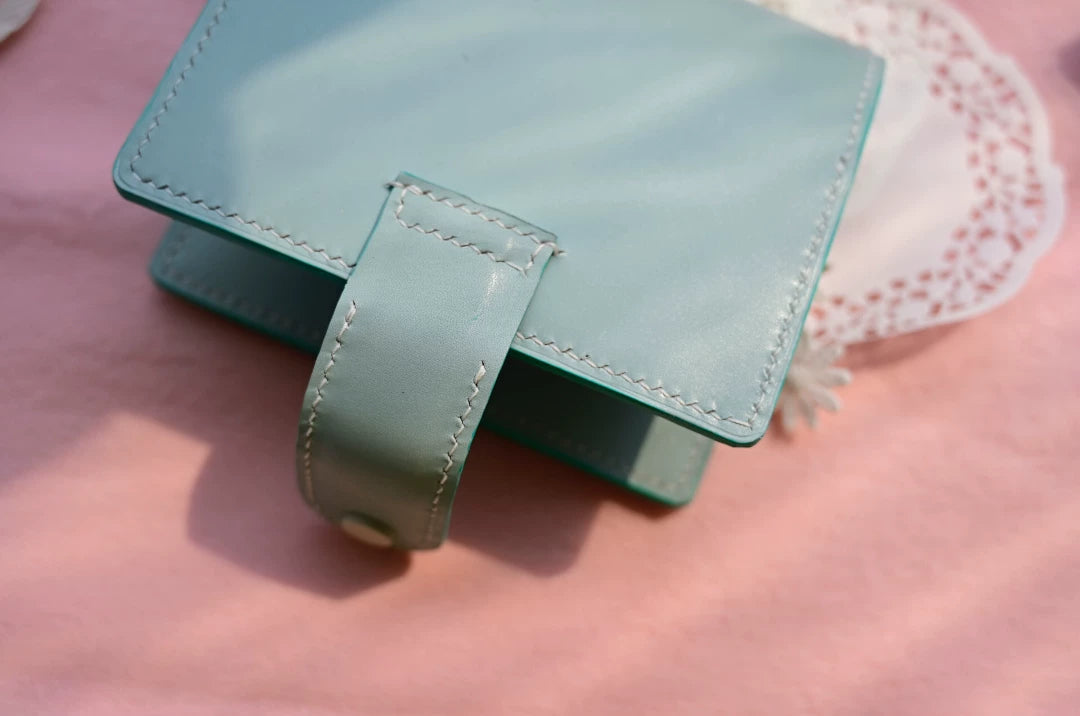 Couverture de carnet en cuir A7 fait main avec classeur à 6 anneaux