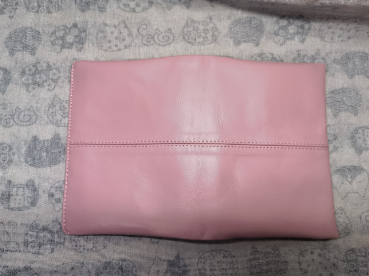 Cherry Pink Sheepskin A6 Ring Binder Cover