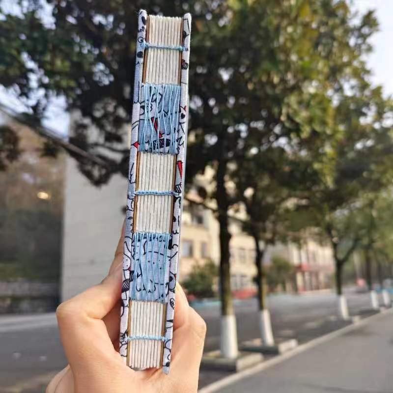 19cm Square Handmade Watercolor Sketchbook with Dog Pattern Cover
