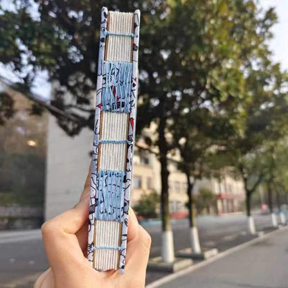 19cm Square Handmade Watercolor Sketchbook with Dog Pattern Cover