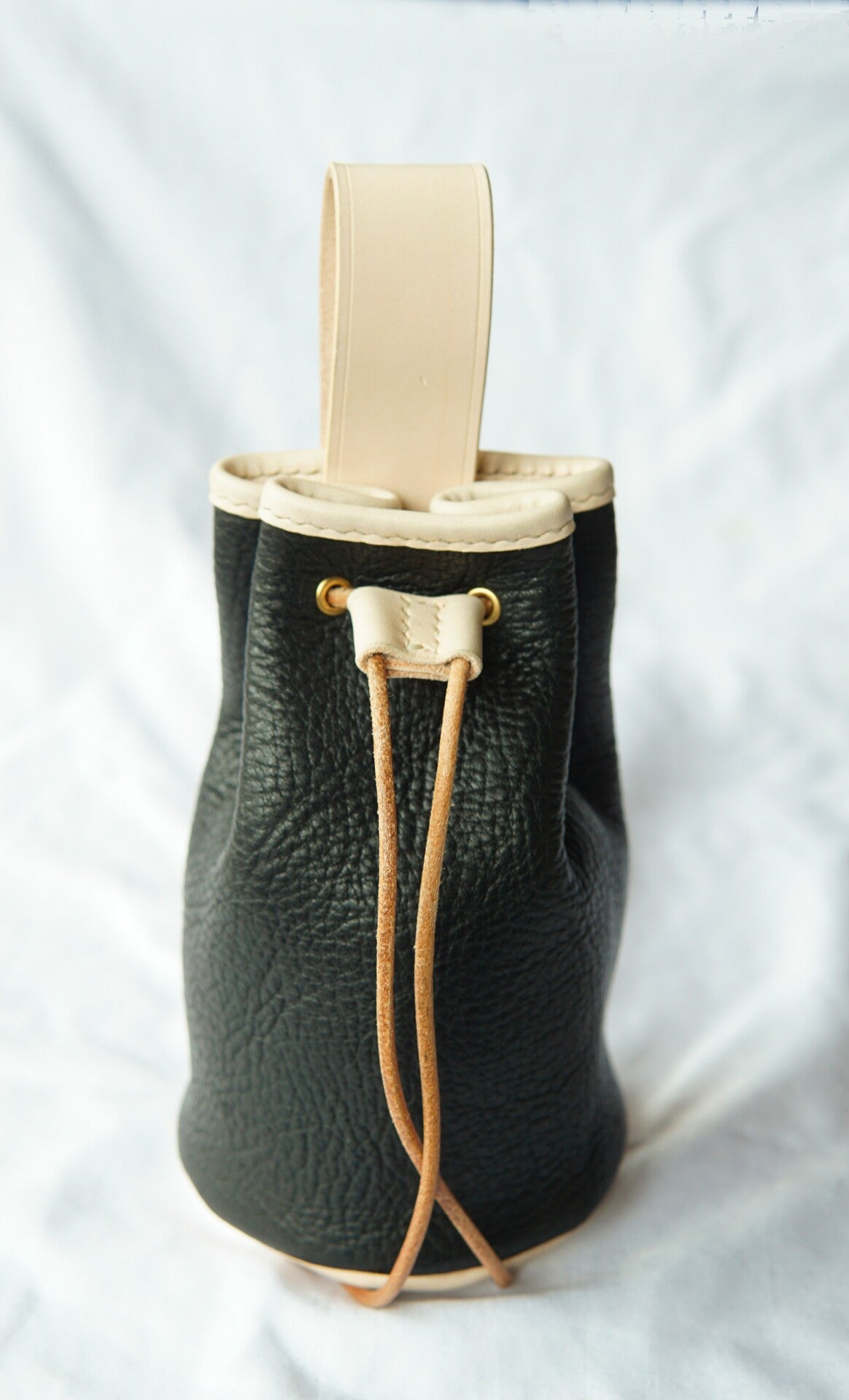Handmade Leather Drawstring Pouch Coin Bag